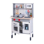 Dorjee houten speelkeuken – complete kinderkeuken met accessoires – oven, magnetron koelkast – inclusief pannen, spatels ijsmachine – kinderspel fantasiespel –