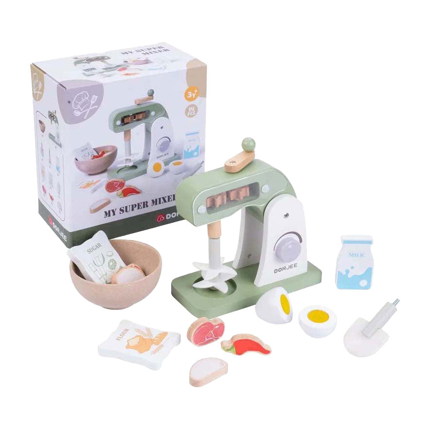 Houten super mixer set, 14dlg