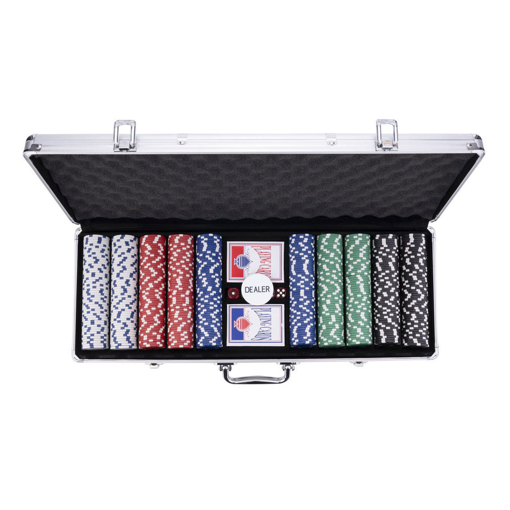 Longfield - Longfield Pokerset in zilveren koffer - 500 chips 115gr.