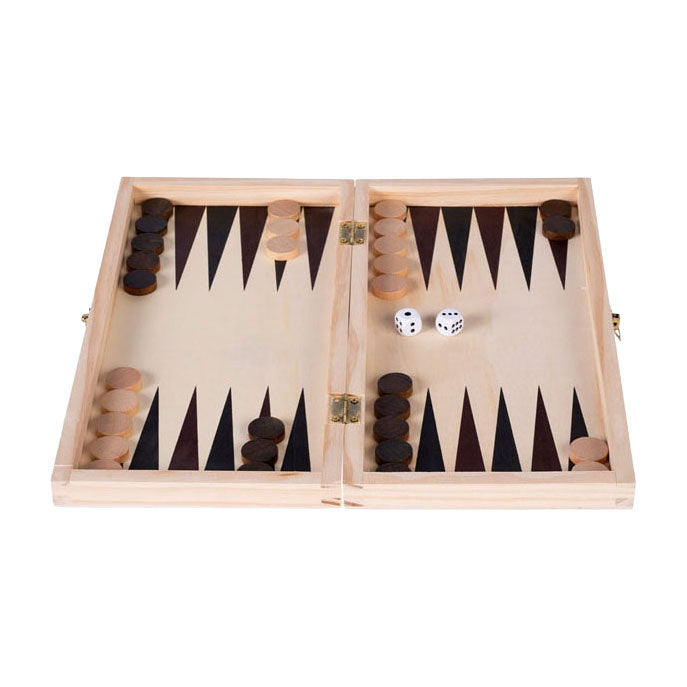 Engelhart - Engelhart Schaak backgammon cassette hout 30x16x4 cm | 2 stuks