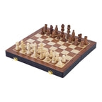 Essenhouten schaakspel opklapbaar - 38,5x38,5x5,8cm