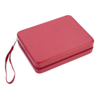 Backgammon reisspel met rits - rood