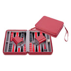 Engelhart - Engelhart Backgammon reisspel met rits - rood