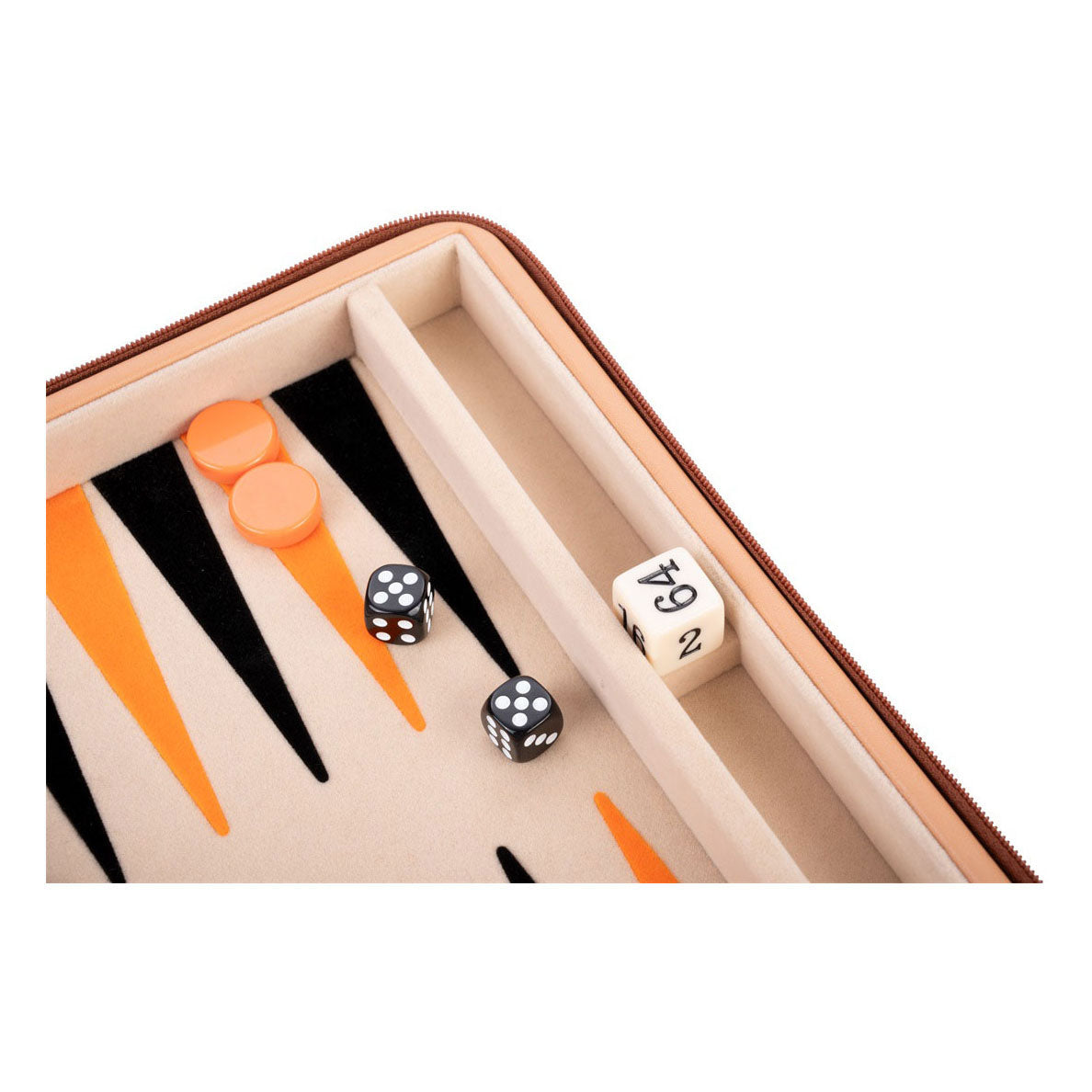 Engelhart - Engelhart Backgammon reisspel met rits - beige