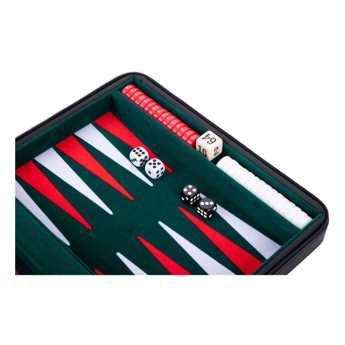 Engelhart - Engelhart Backgammon reisspel met rits - zwart