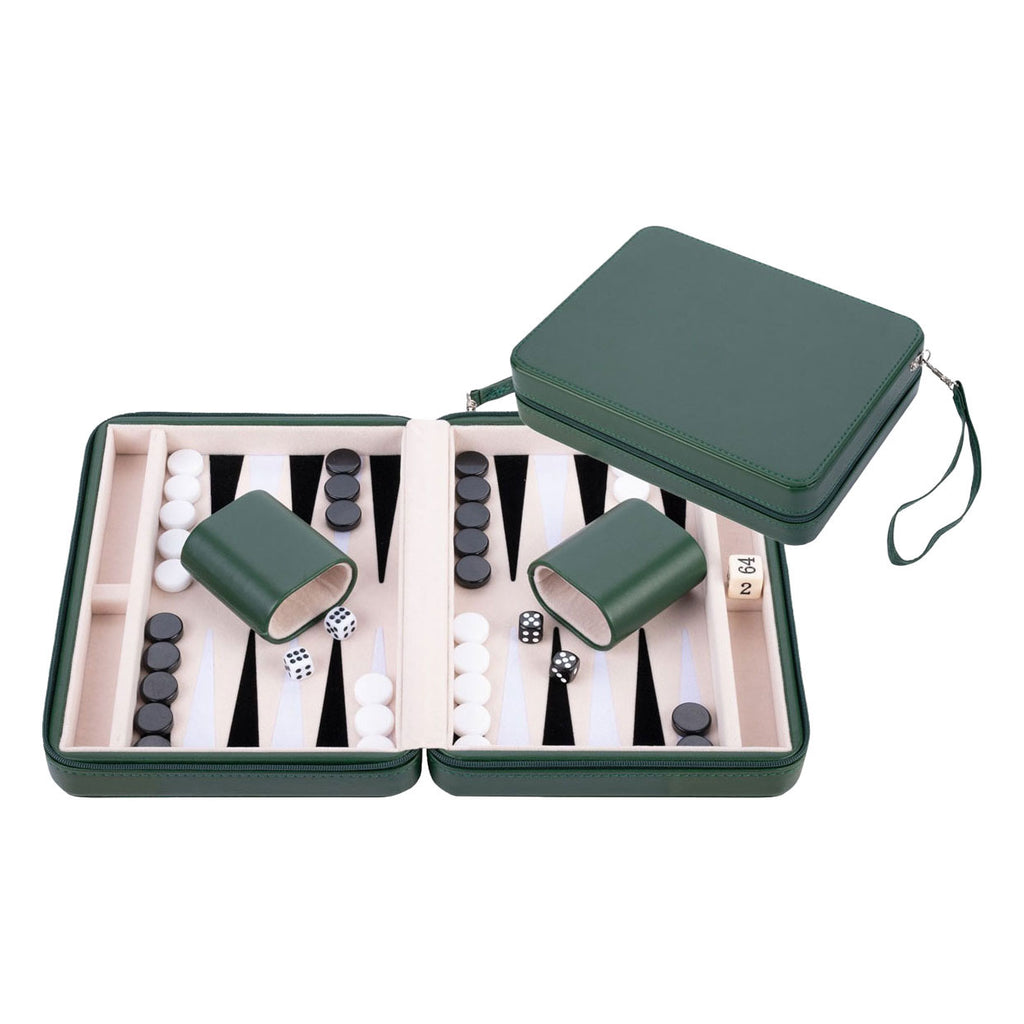 Engelhart - Engelhart Backgammon reisspel met rits - groen