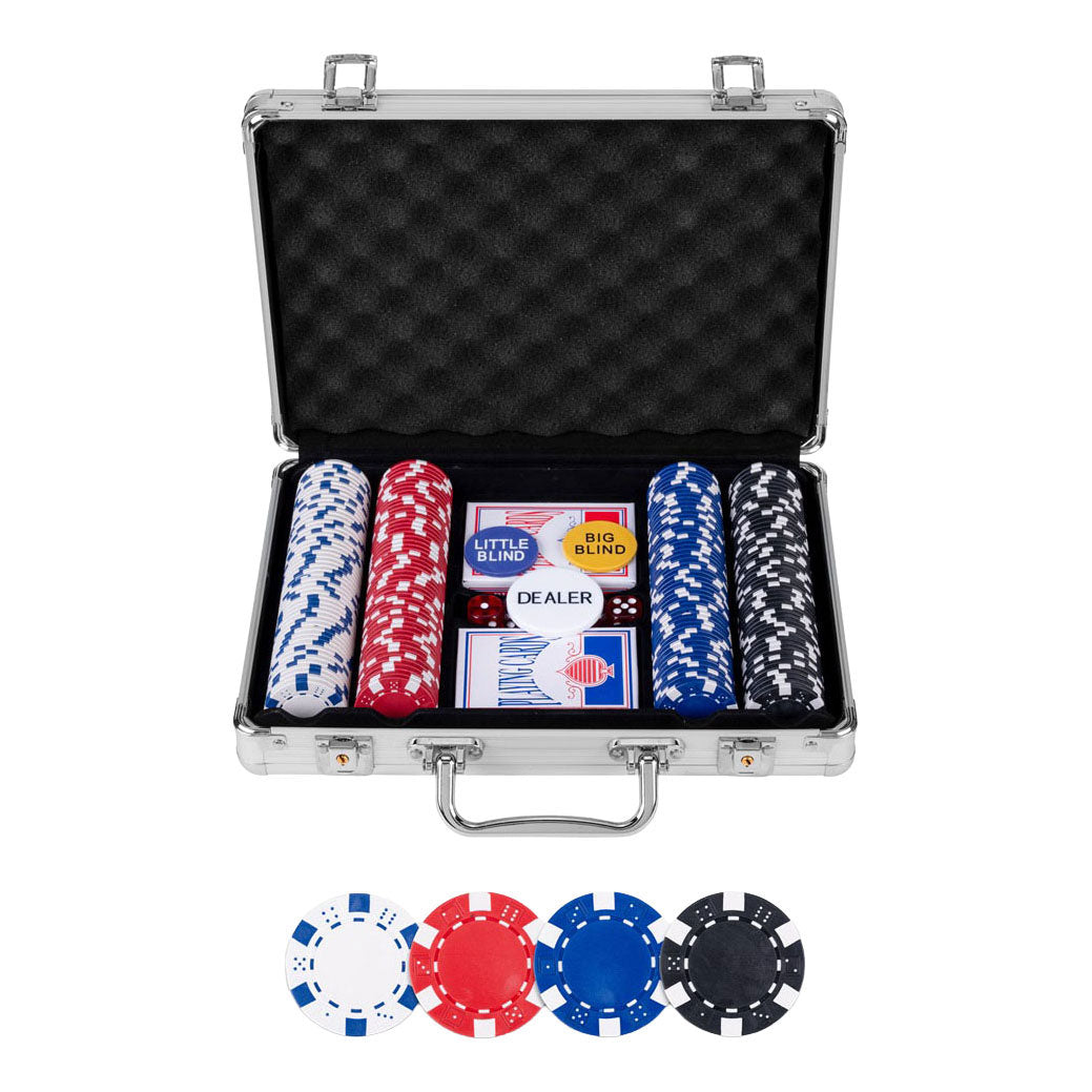 - Pokerset in Zilveren Koffer - 200 Chips