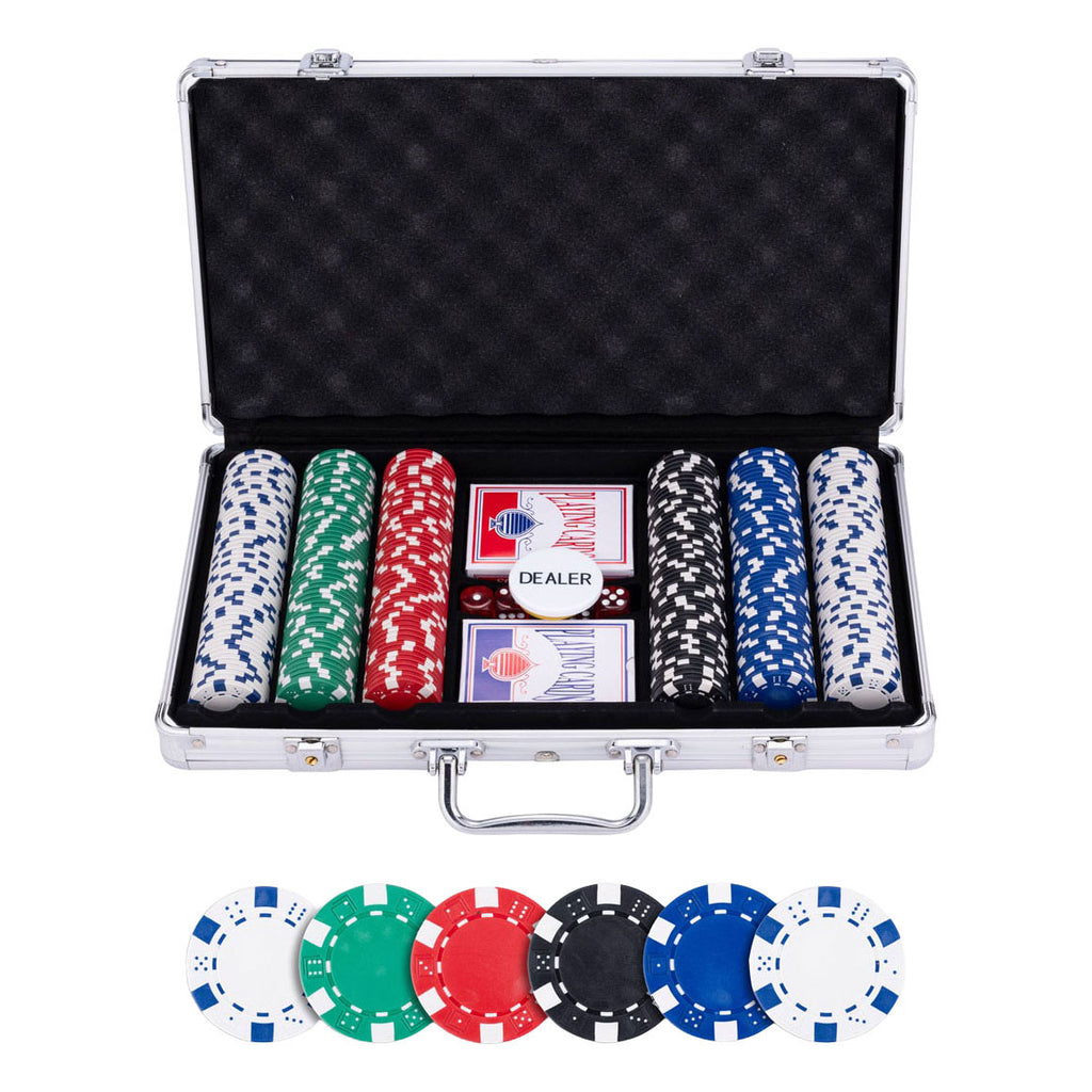 Longfield - Longfield Pokerset in zilveren koffer - 300 chips