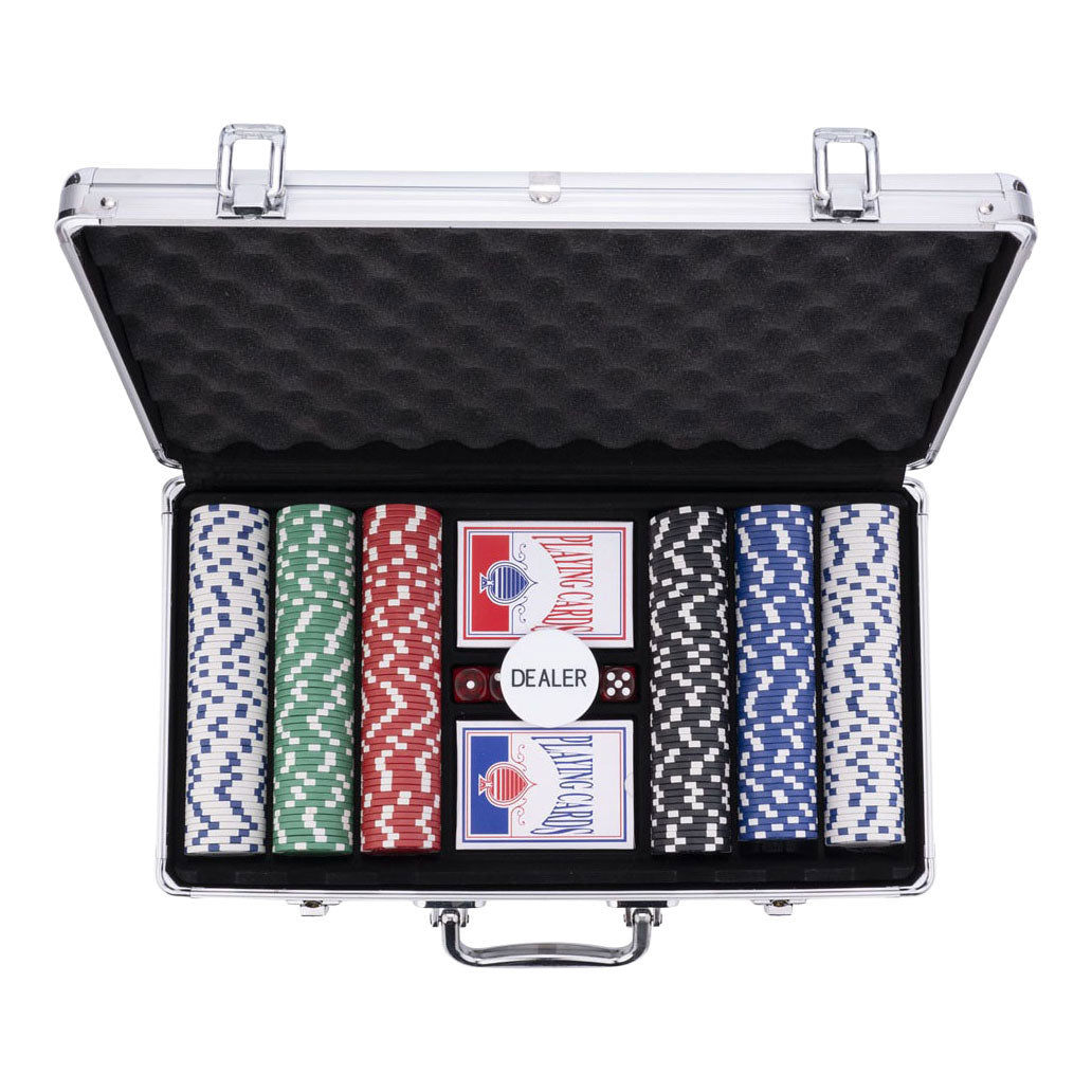 Longfield - Longfield Pokerset in zilveren koffer - 300 chips