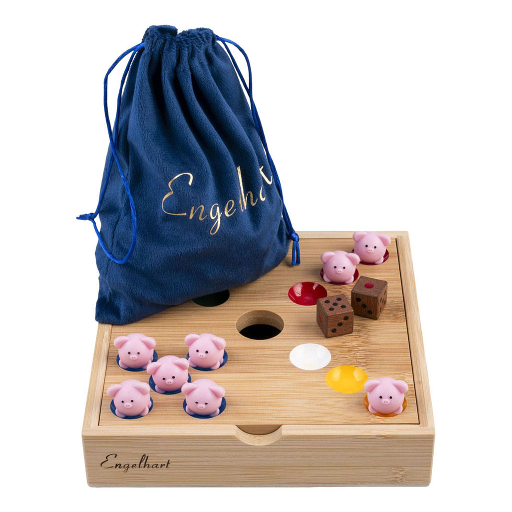 - Bamboe Pig Hole Spel met Siliconen Varkentjes