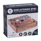 Engelhart - Engelhart Edelstenen spel – walnoothout – 183 x 183 x 4 cm – inclusief 60 edelstenen – strategisch bordspel –