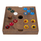 Engelhart - Engelhart Edelstenen spel – walnoothout – 183 x 183 x 4 cm – inclusief 60 edelstenen – strategisch bordspel –