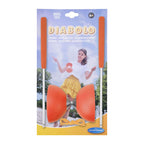 - Diabolo van Rubber met Metalen Stokjes - Fluor Rood