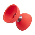 - Diabolo van Rubber met Metalen Stokjes - Fluor Rood