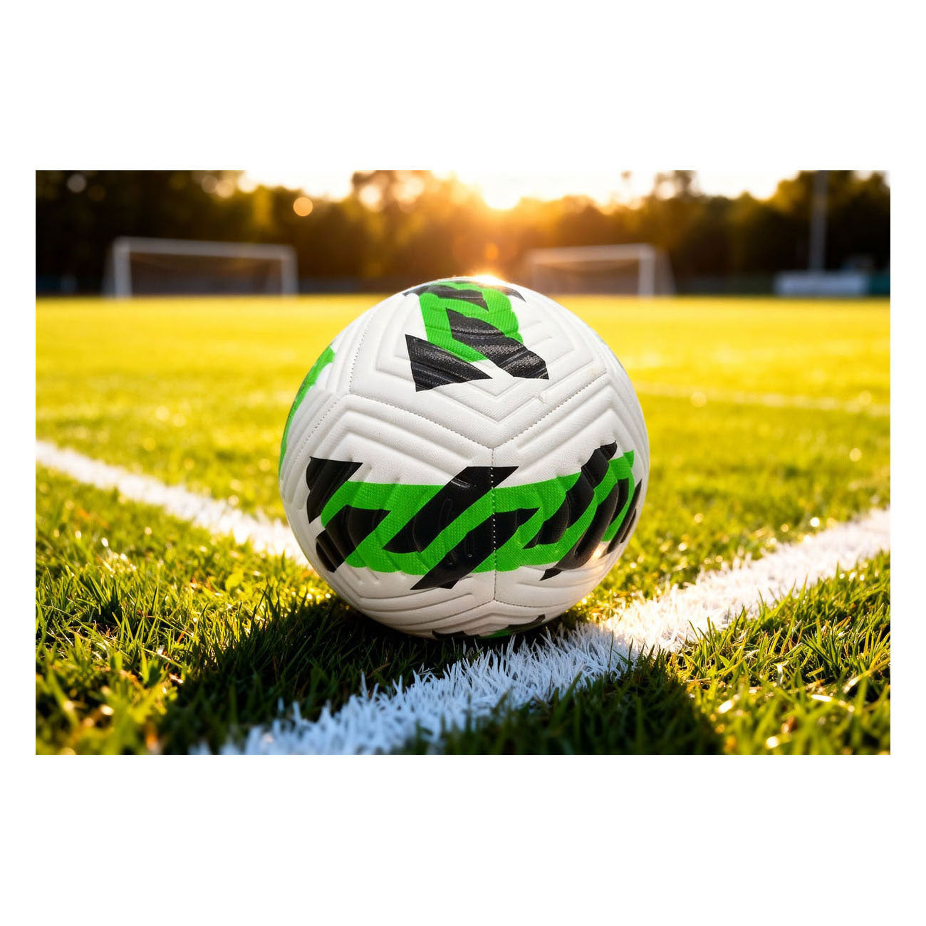 Engelhart - Engelhart Voetbal wit groen zwart maat 5 – 400 gram – speelbal voor buiten training en recreatief gebruik