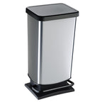Rotho paso pedaalemmer 40l zilver metallic