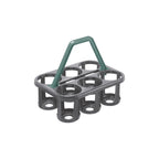 Rotho - Rotho flessenhouder basic grijs met groen hengsel