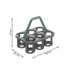 Rotho - Rotho flessenhouder basic grijs met groen hengsel