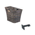 Basil Bremen Rattan Look FM - panier à vélo - avant - avec support de potence Basil FM - marron