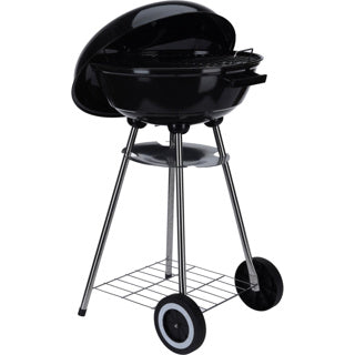 Overige Merken - Overige Merken Kogelgrill houtskoolbarbecue op wielen 46 cm zwart