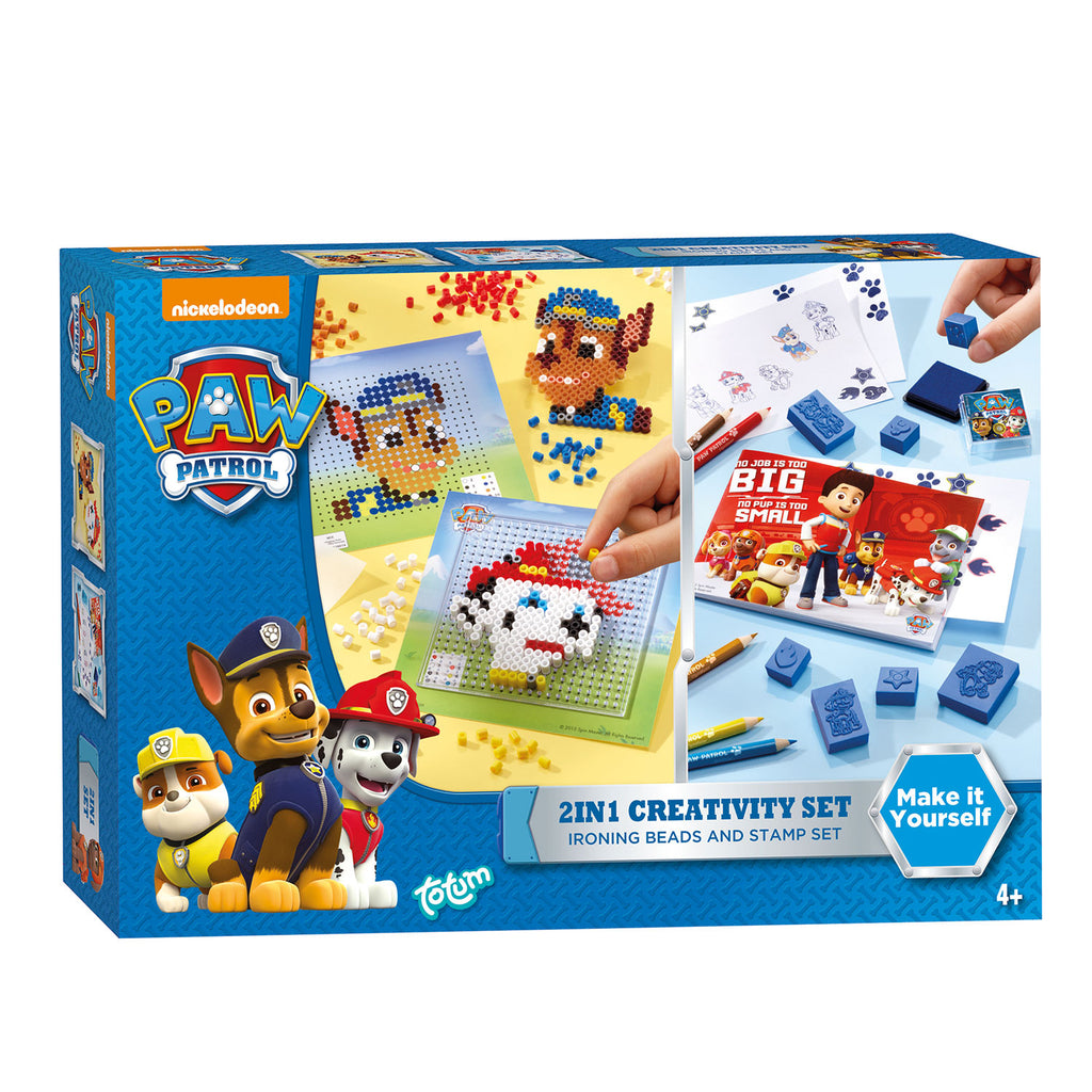 Paw patrol totum 2in1 strijkkralen en stempels | 3 stuks