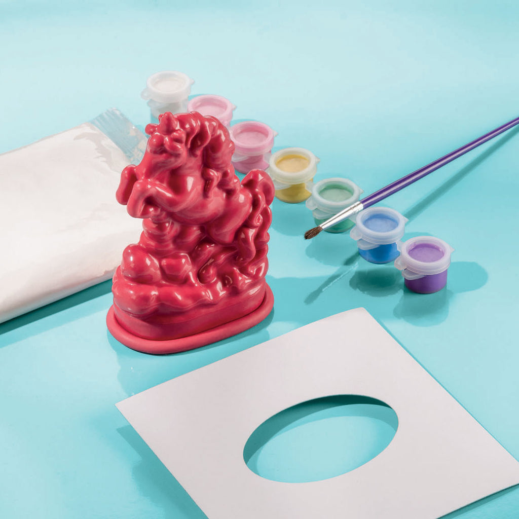 Intro unicorns knutsel set maak met gips unicorns en beschilder ze