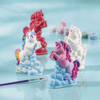 Intro unicorns knutsel set maak met gips unicorns en beschilder ze