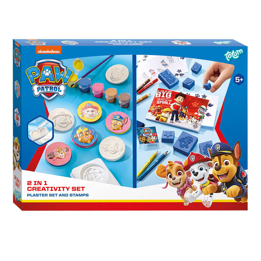 Paw patrol totum 2in1 gips en stempels | 3 stuks