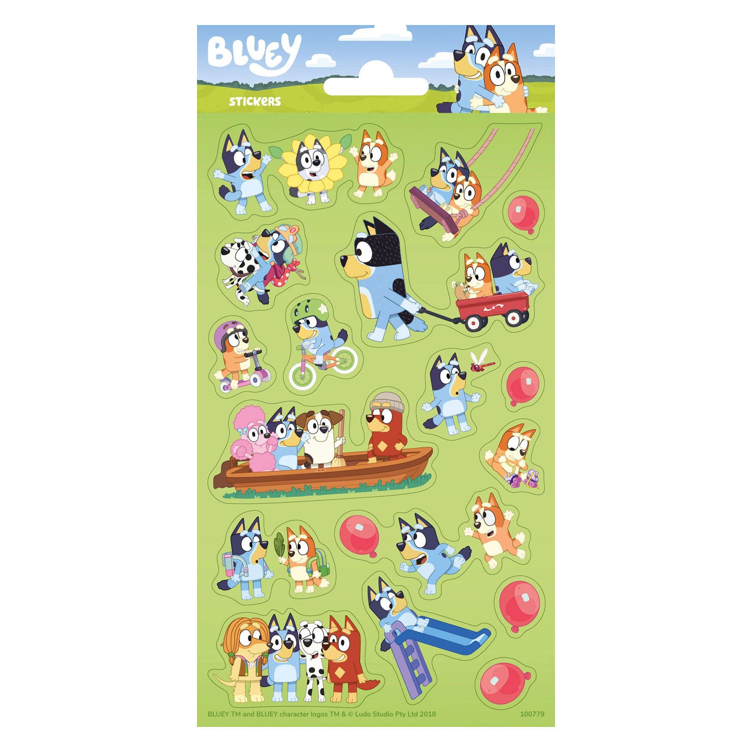 Totum stickervel bluey