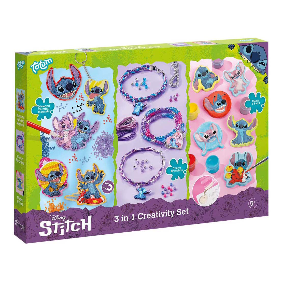 Creative Craft Group - Creative Craft Group Totum 3in1 stitch diamond painting armbanden maken en gips gieten knutselset