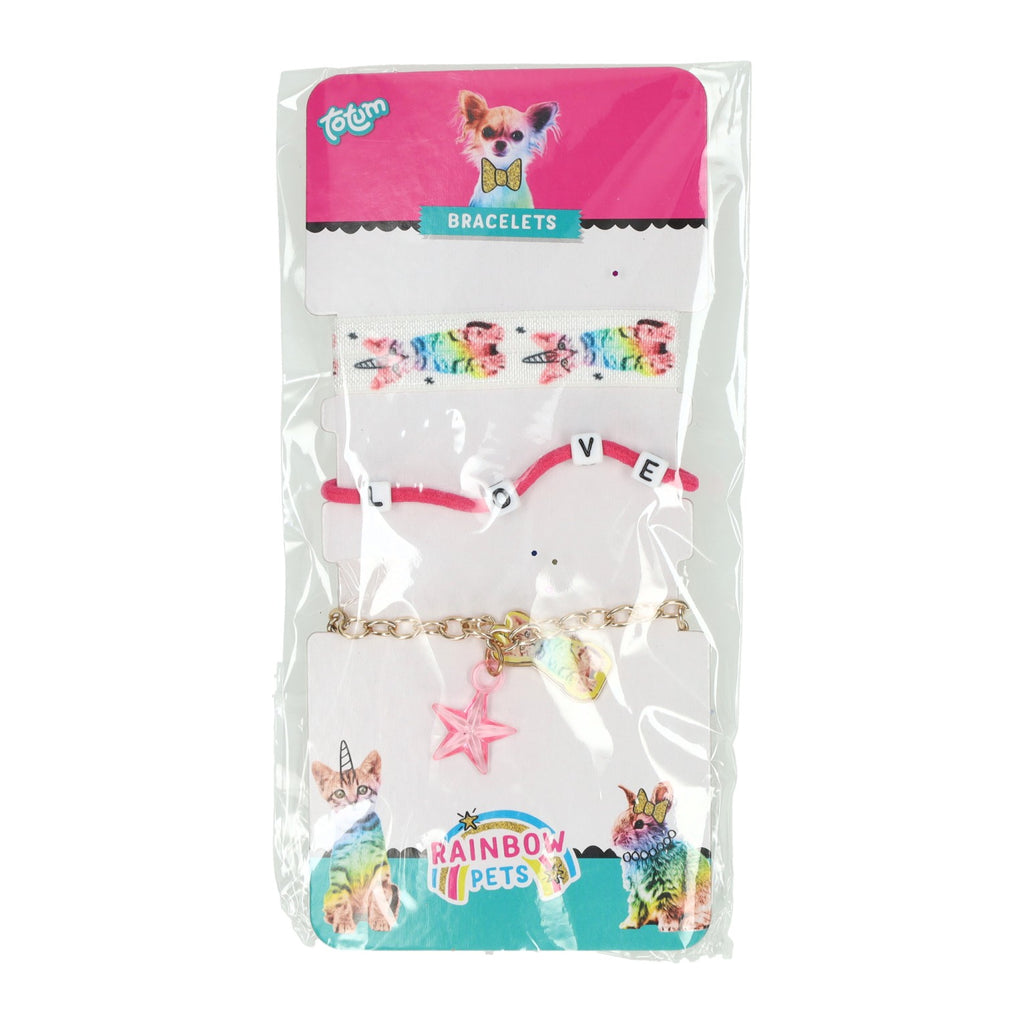 Creative Craft Group - Creative Craft Group Rainbow pets armbanden - 3st.