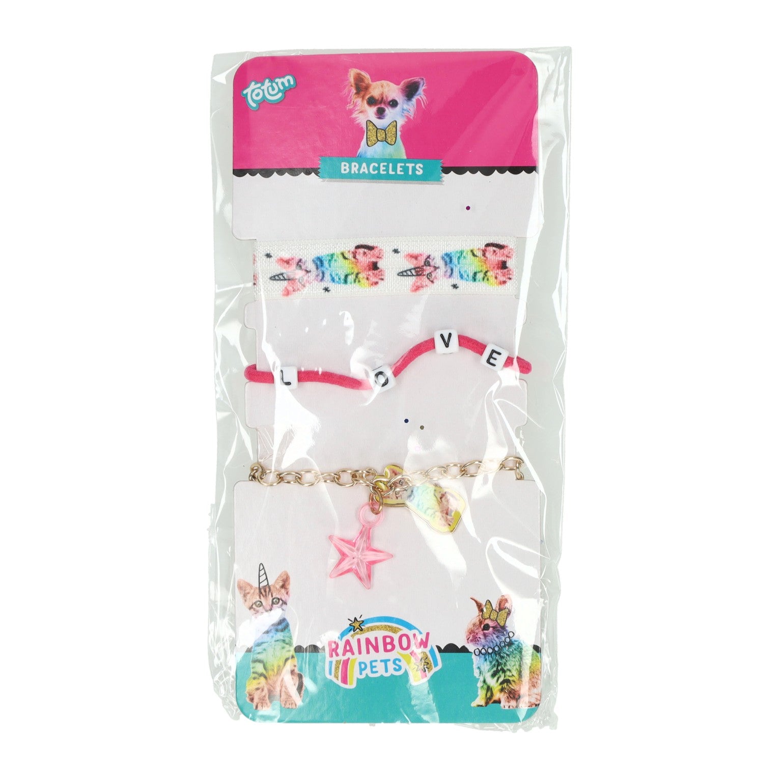Creative Craft Group - Creative Craft Group Rainbow pets armbanden - 3st.