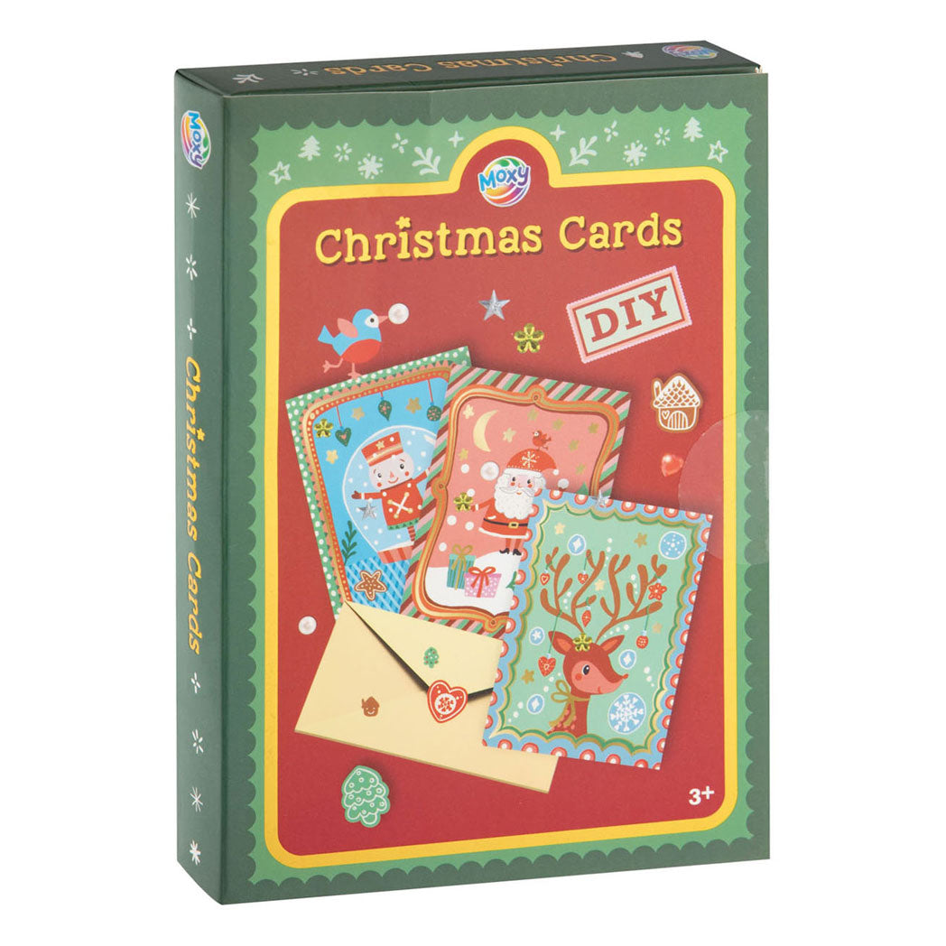 Creative craft group maak je eigen kerstkaarten - met 3 enveloppen en 3 stickervellen