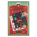Creative Craft Group - Creative Craft Group Scratchkunst regenboog kerstmis met sjabloon - 4 stuks