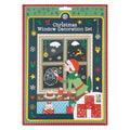 Creative Craft Group - Creative Craft Group Raam decoratie set kerstmis - 3 sjablonen en 4 viltstiften