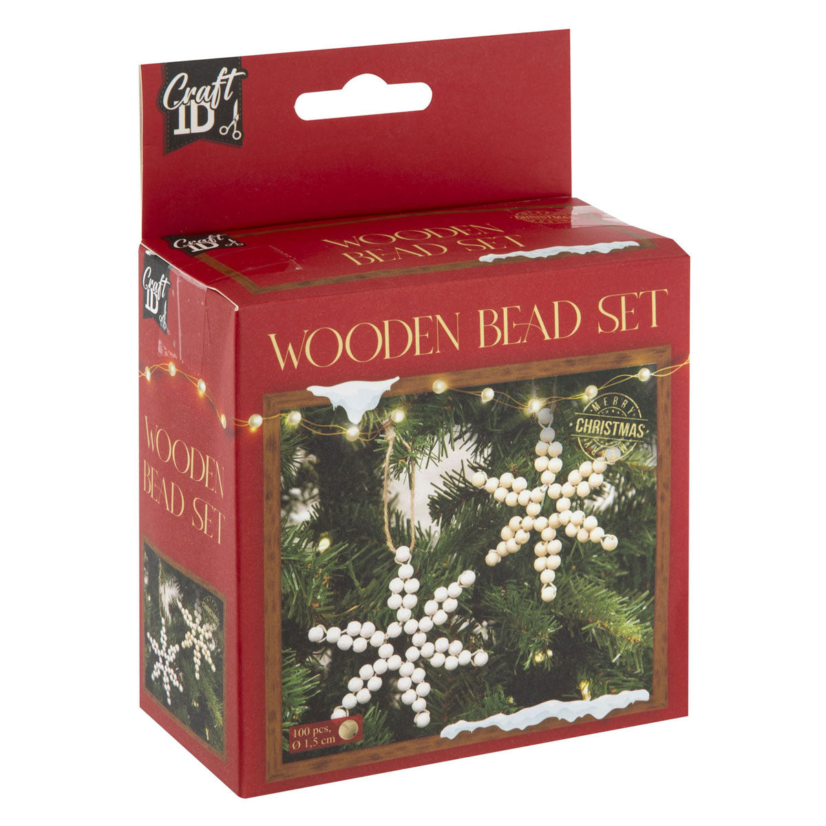 Creative Craft Group - Creative Craft Group Houten kralen kersthangers set kerstmis