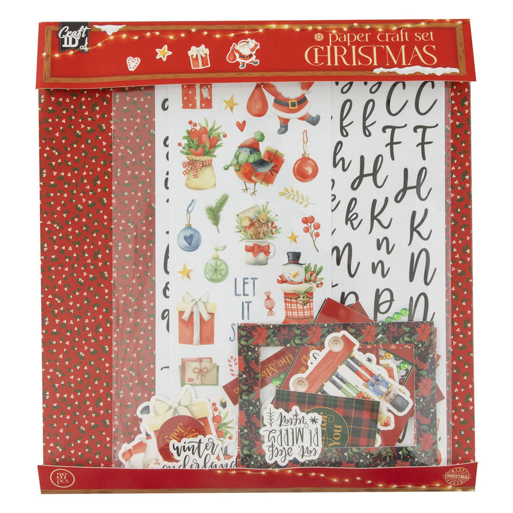 Creative Craft Group - Creative Craft Group Knutselen met papier set kerstmis - 37dlg.
