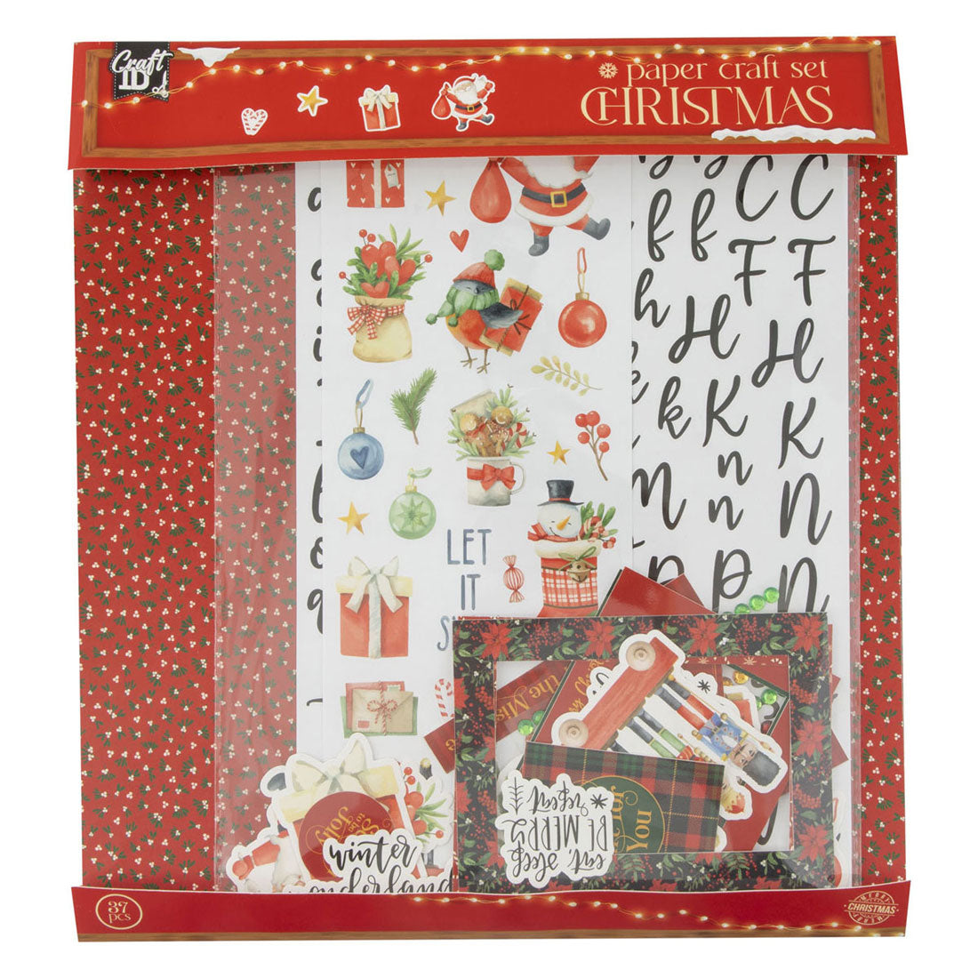 Creative Craft Group - Creative Craft Group Knutselen met papier set kerstmis - 37dlg.