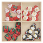 Creative Craft Group - Creative Craft Group Resin kerstmis figuren in houten doos - 24dlg.