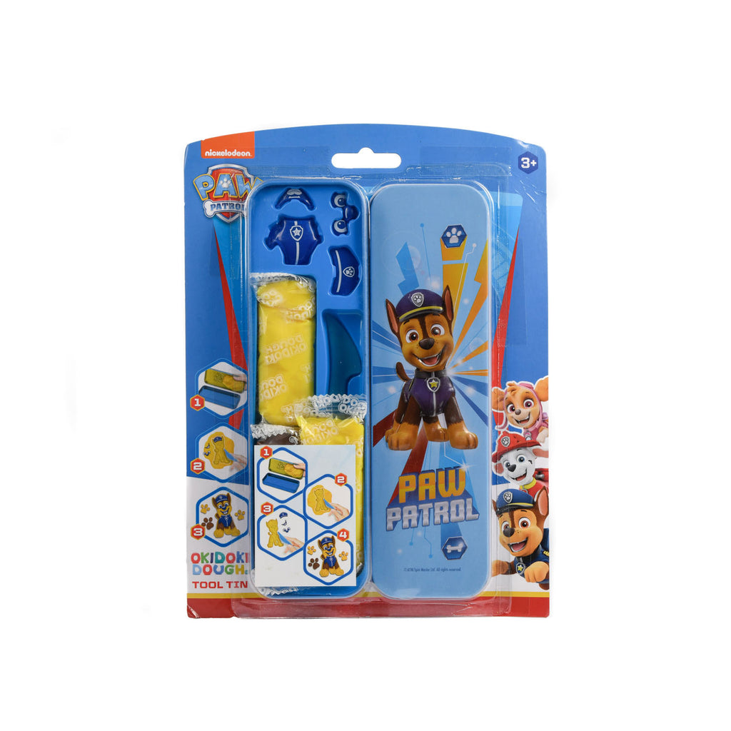 Canenco paw patrol chase okidoki klei in 3d tin bakje