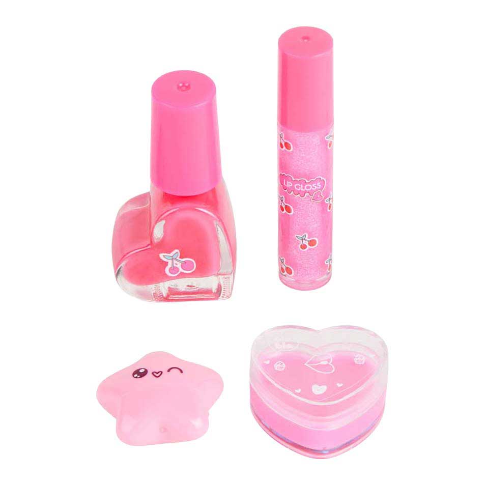 Canenco - Canenco Create it! beauty make-up set in fluffy rugtas love roze