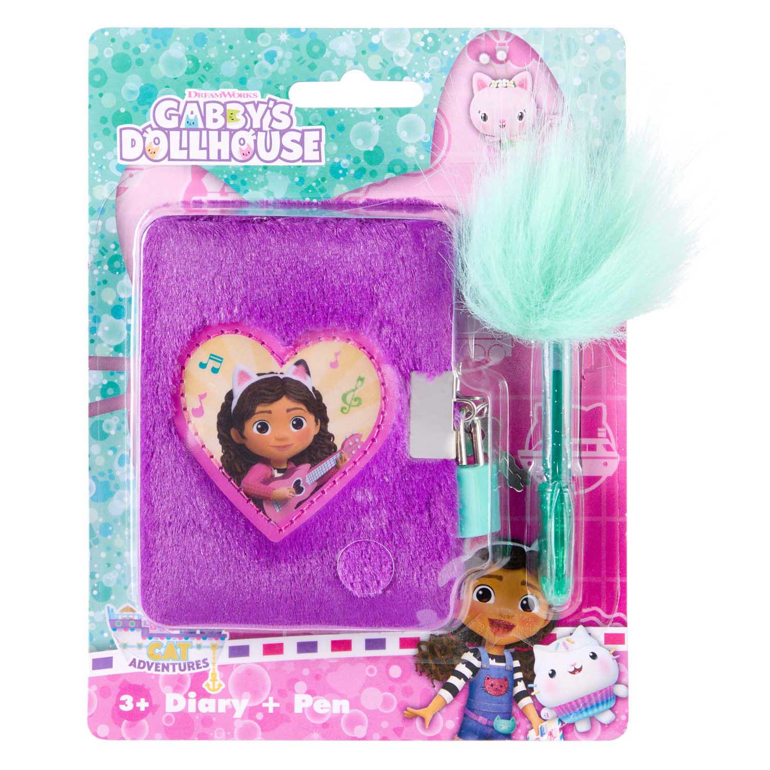 Canenco - Canenco Gabby's poppenhuis pluche dagboek met pluche pen