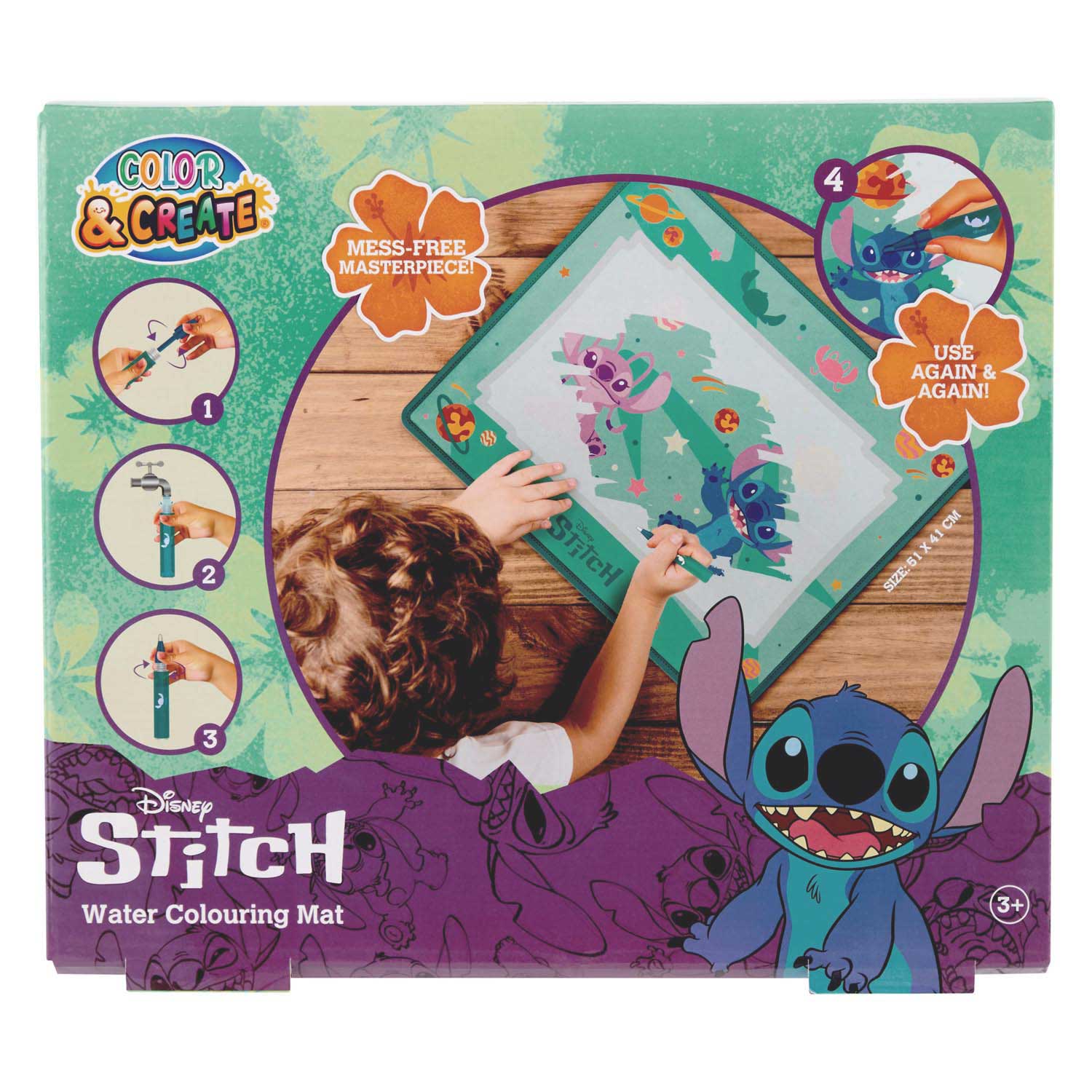 Disney - Stitch waterkleuren speelmat 51x41cm