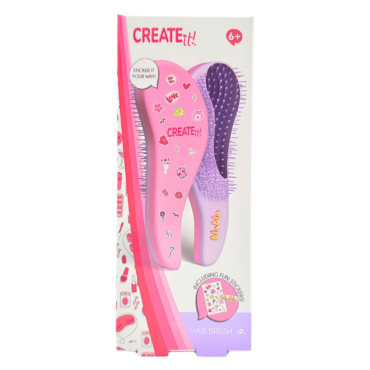 Canenco - Canenco Create it! haarborstel met stickers