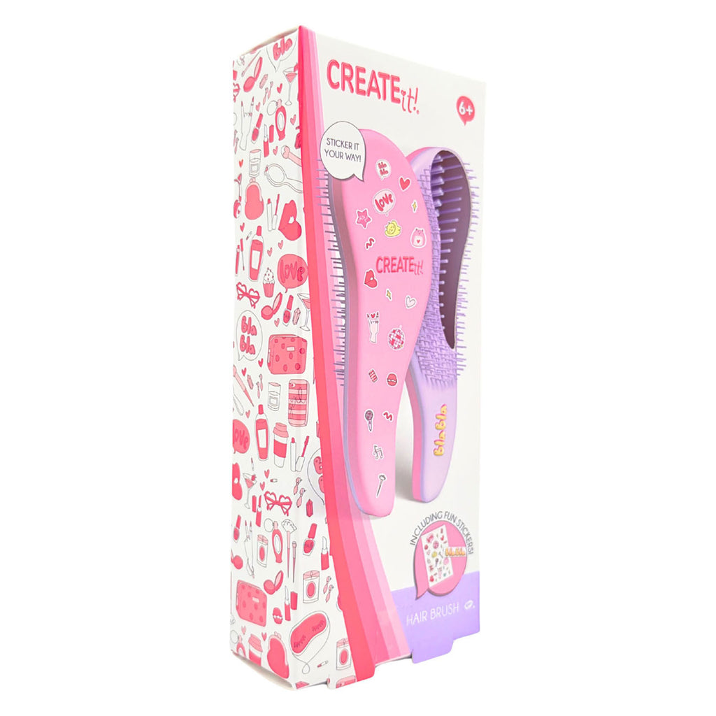 Canenco - Canenco Create it! haarborstel met stickers