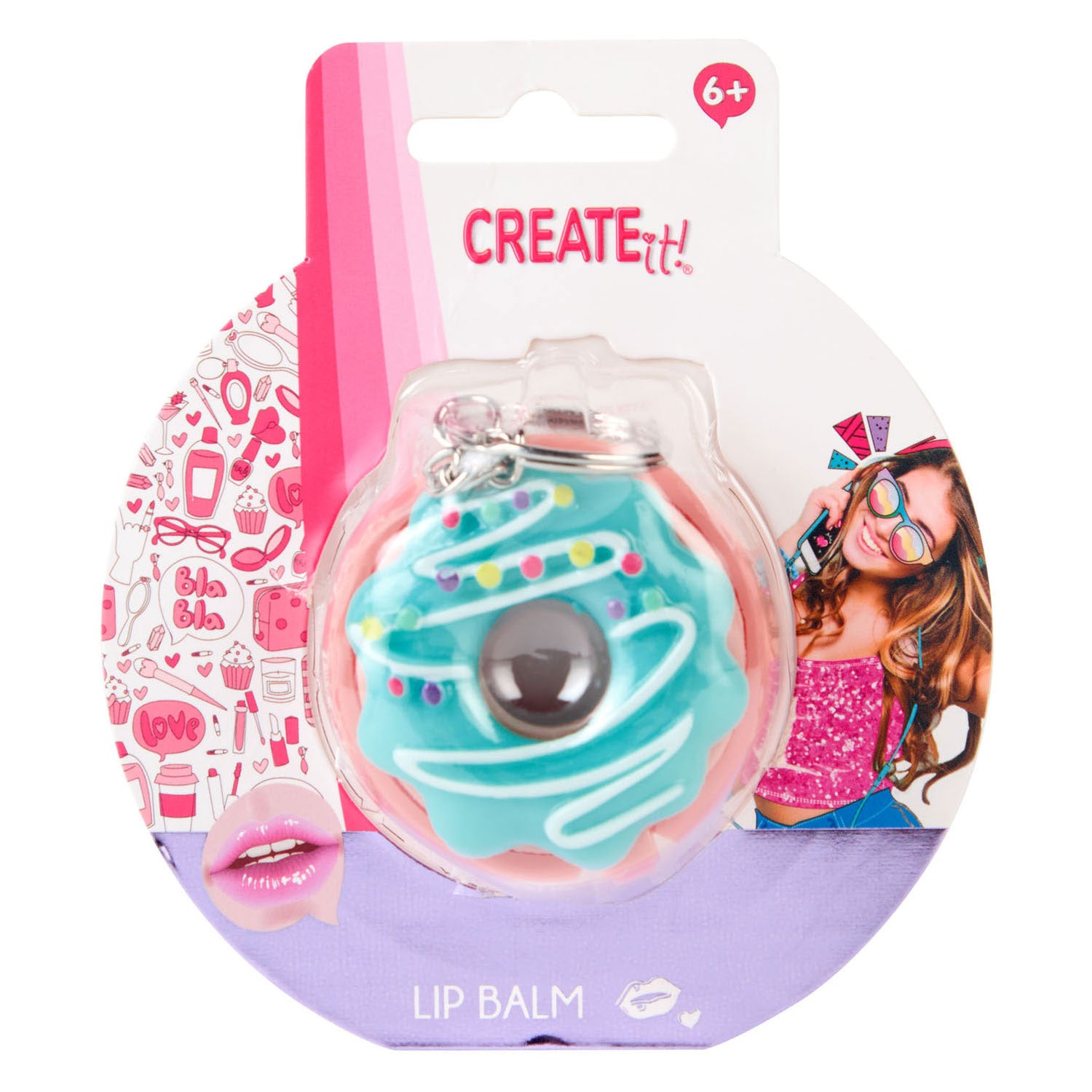 Canenco - Canenco Create it! donut lipbalsem sleutelhanger