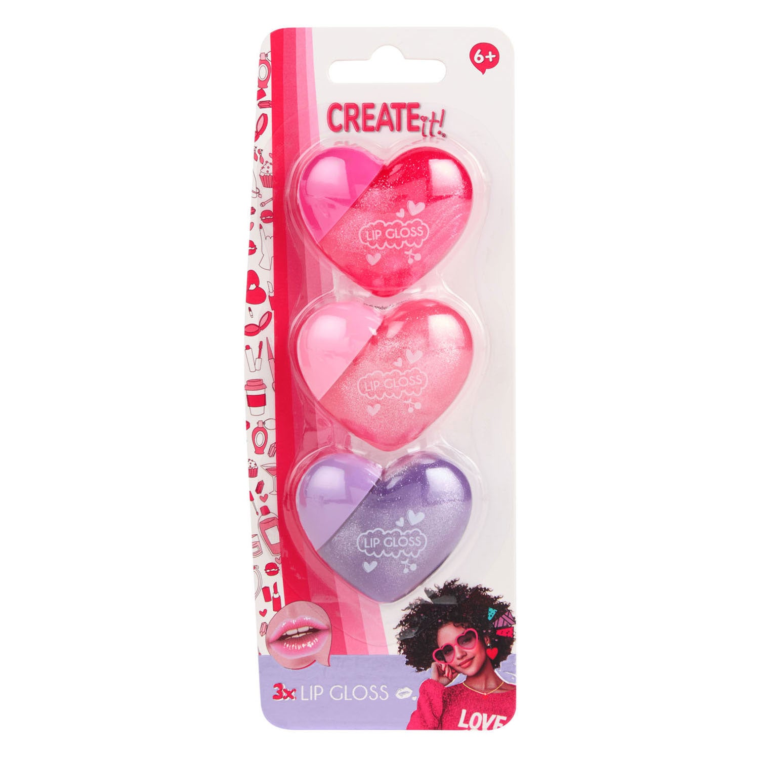 Canenco - Canenco Create it! love lipgloss hartjes - 3st.