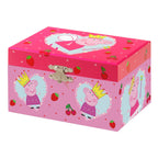 Bambolino peppa pig sieradendoosje, juwelenkistje, muziekdoosje - met draaiende peppa ballerina en spiegel - junior peuter en kleuterspeelgoed vanaf 3 jaar - cadeautip