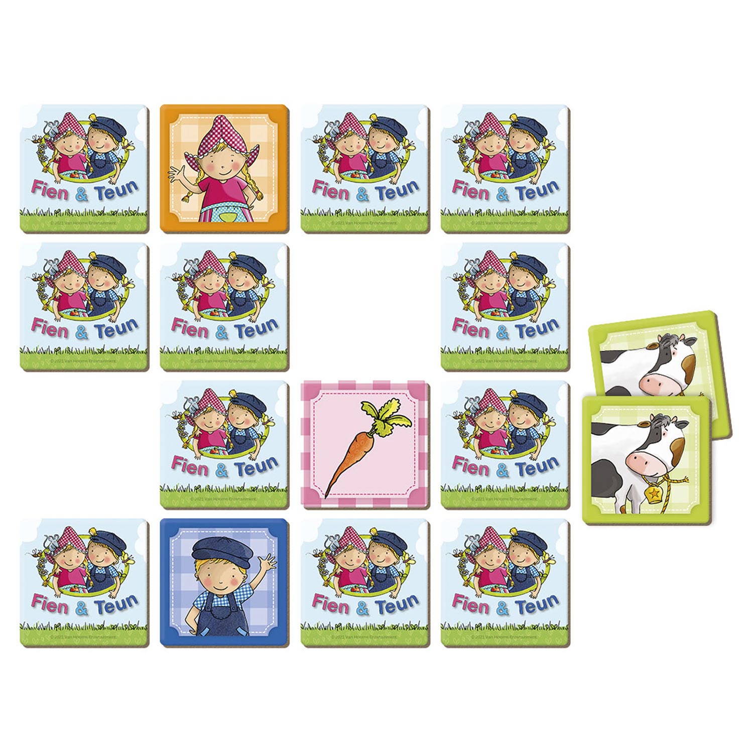 Bambolino - Bambolino Fien & teun memo spelletje - geheugen spel educatief spelgoed - boerderij - toys - vanaf 3 jaar