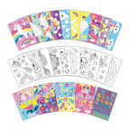 Totum - Totum unicorn sticker puzzel doeboek a5 - vakantieboek stickeren op nummer incl. kleurplaten - speelgoed meisjes vanaf 3 jaar